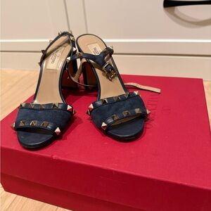 Valentino Navy Studded Heels